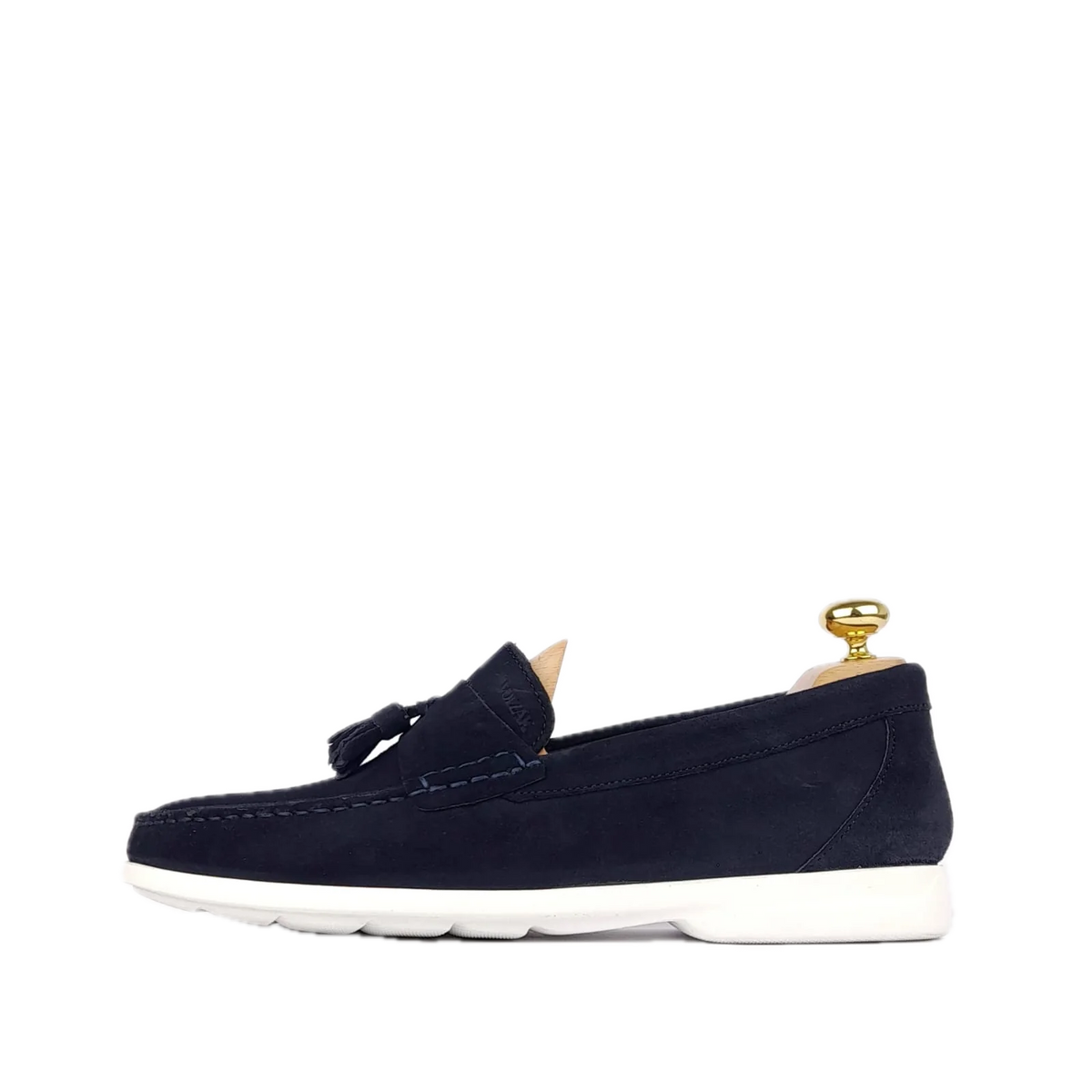 Volzak 011 Mocassin en daim bleu