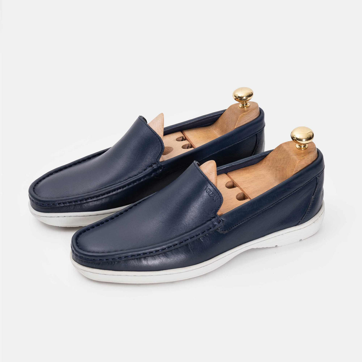 Volzak 03 Mocassin en cuir bleu