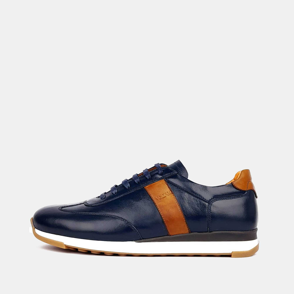 Volzak 6048 Leather Sneakers Camel Blue