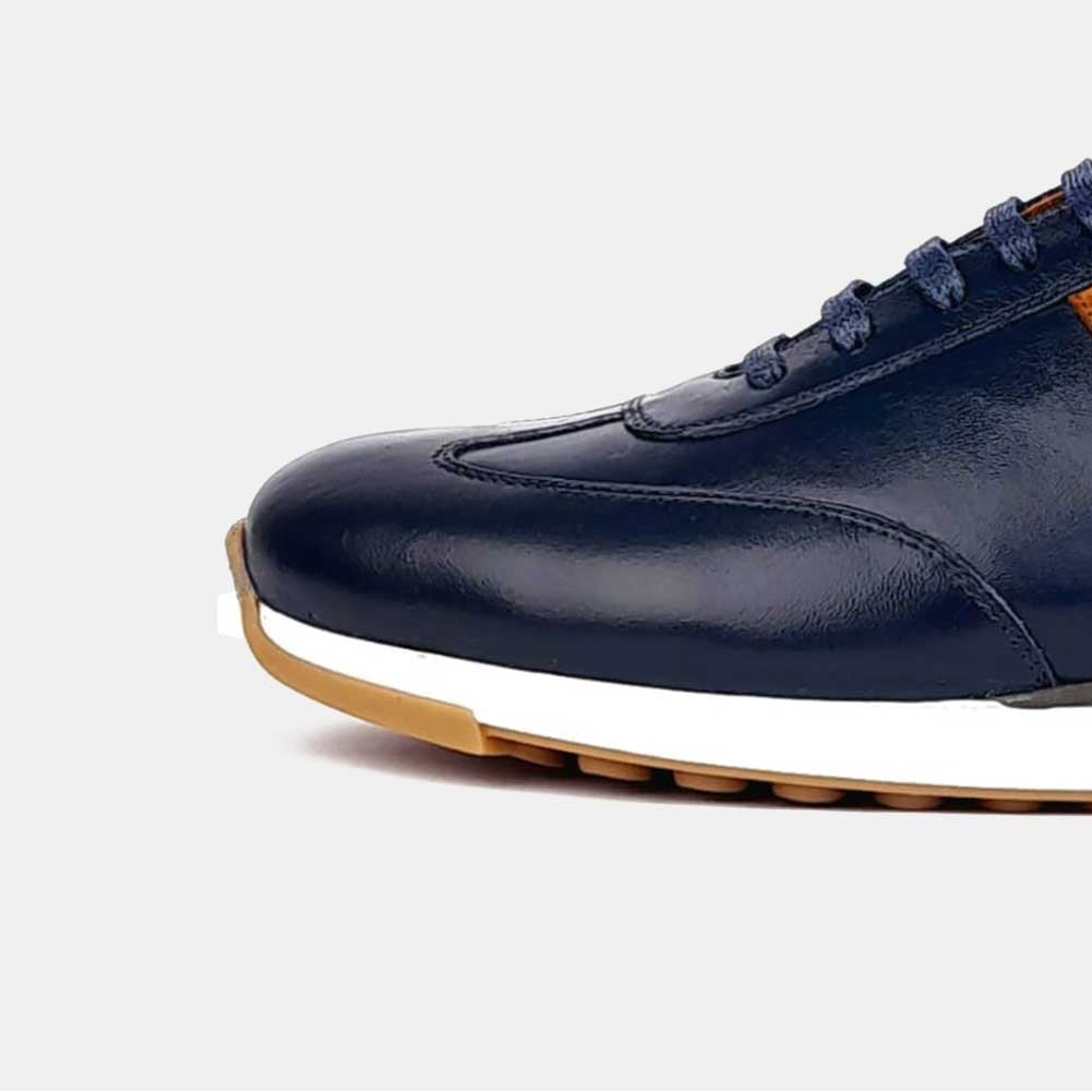 Volzak 6048 Leather Sneakers Camel Blue