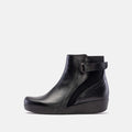 Volzak 1036 Black Leather Ankle Boot