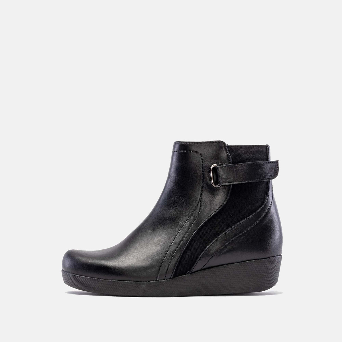 Volzak 1036 Black Leather Ankle Boot