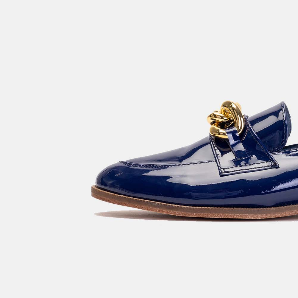 Volzak 1077 Blue Patent Leather Shoe
