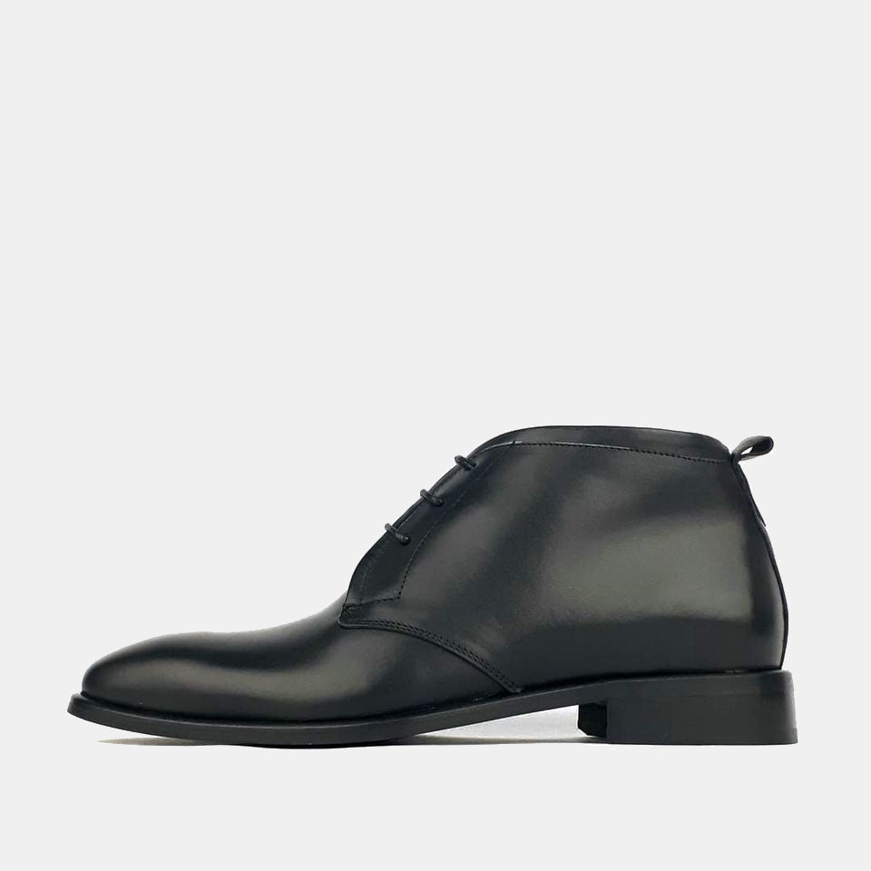 Volzak 1301 Black Leather Ankle Boot