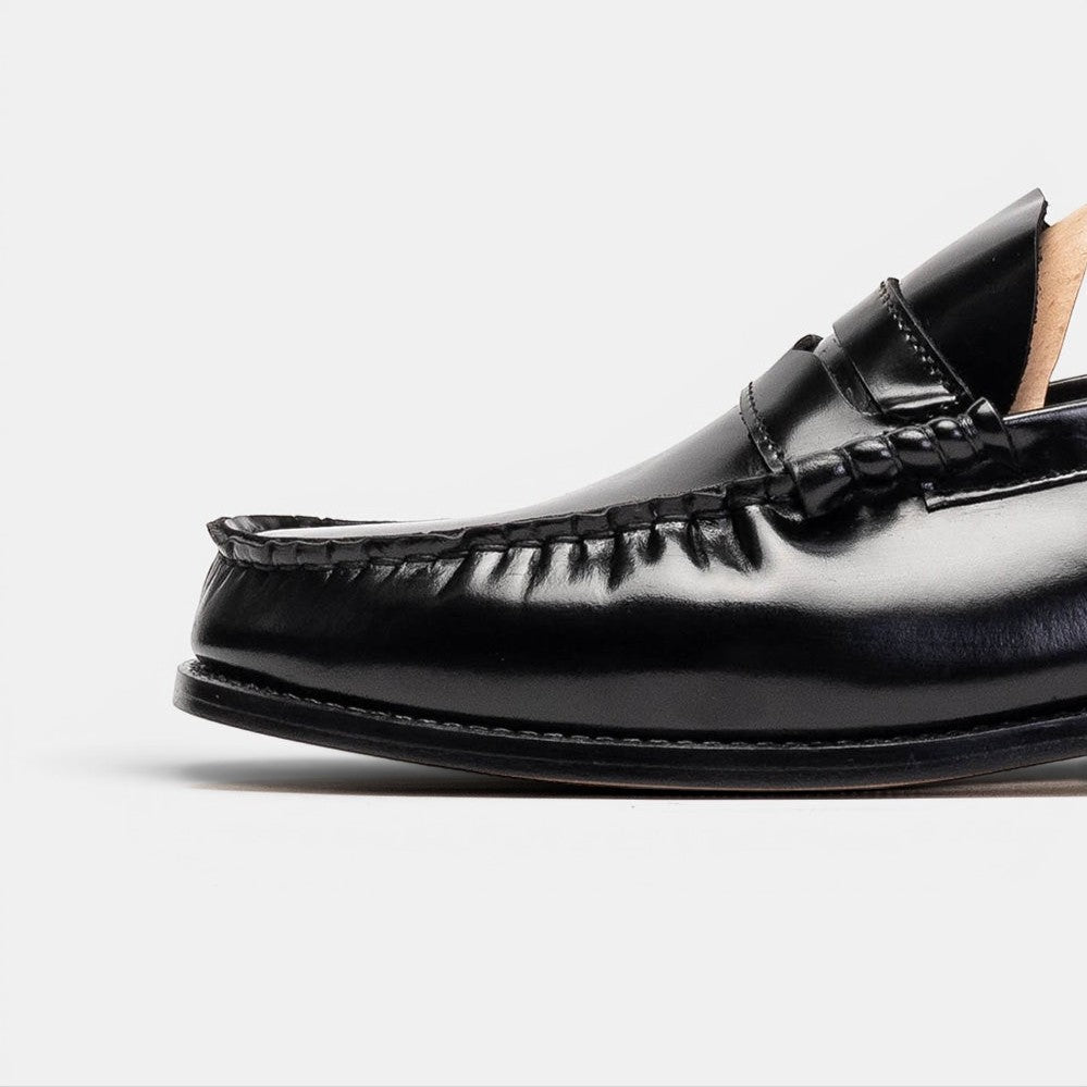 Volzak 315 Black Detachable Leather Penny Loafer