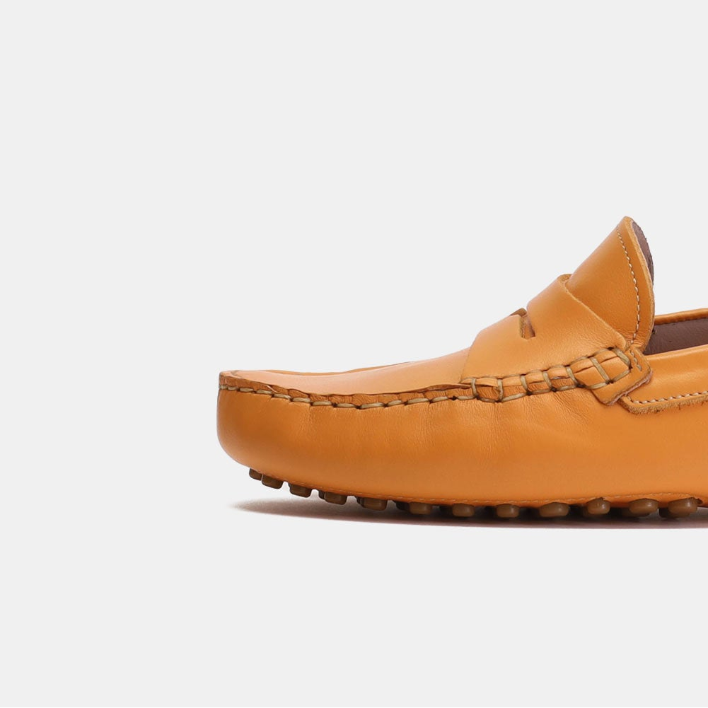 Volzak 305 Orange Leather Moccasin