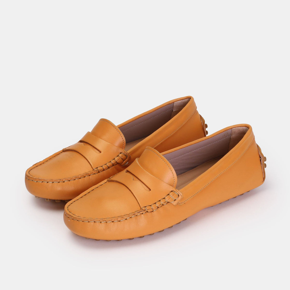 Volzak 305 Orange Leather Moccasin