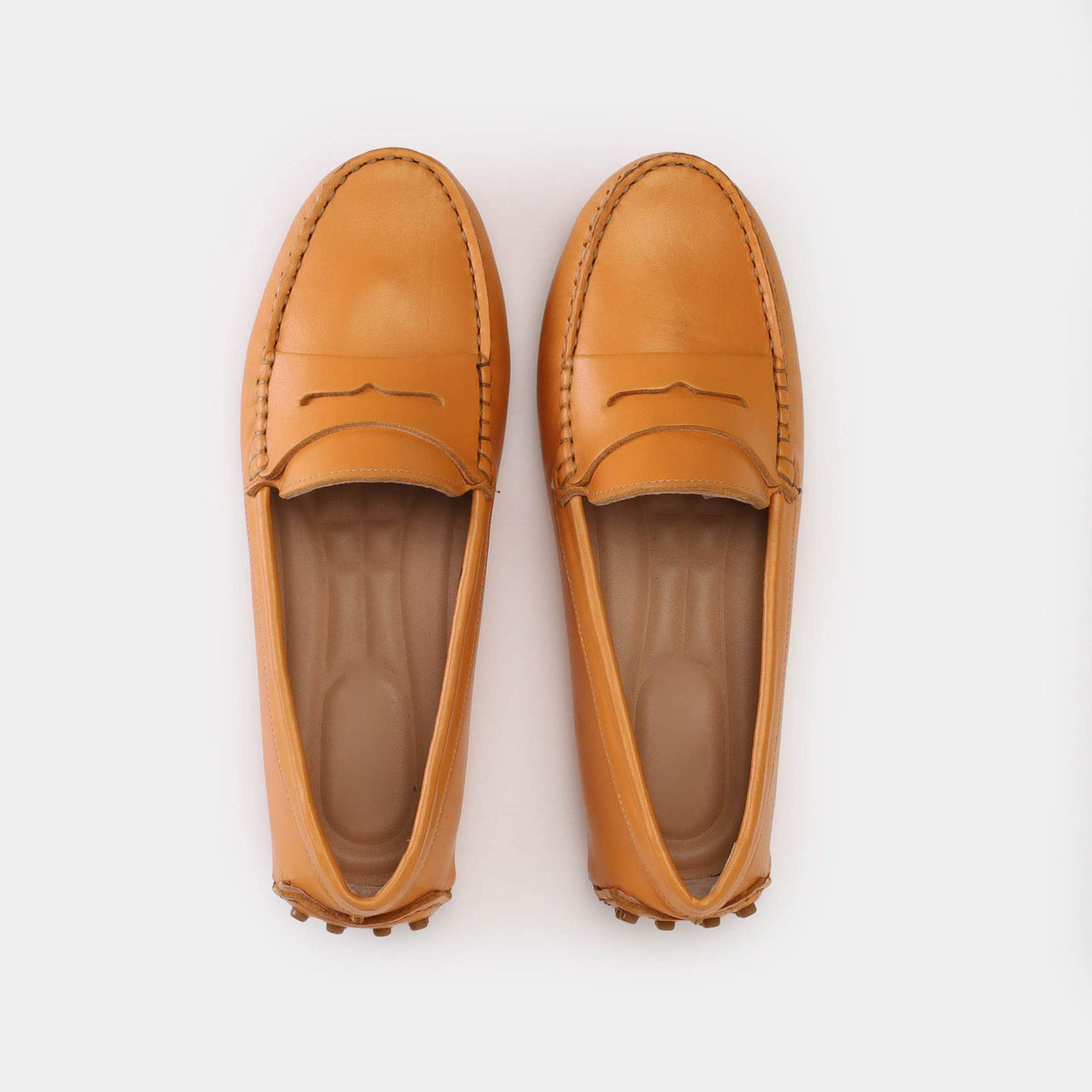 Volzak 305 Orange Leather Moccasin