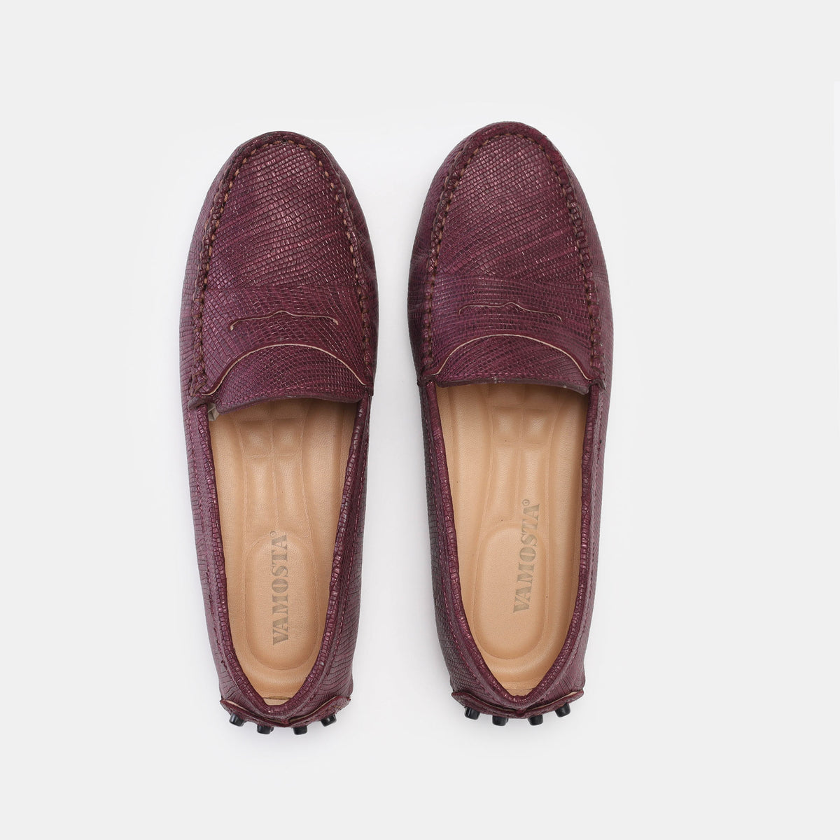 '305 Mocassin en cuir Violé