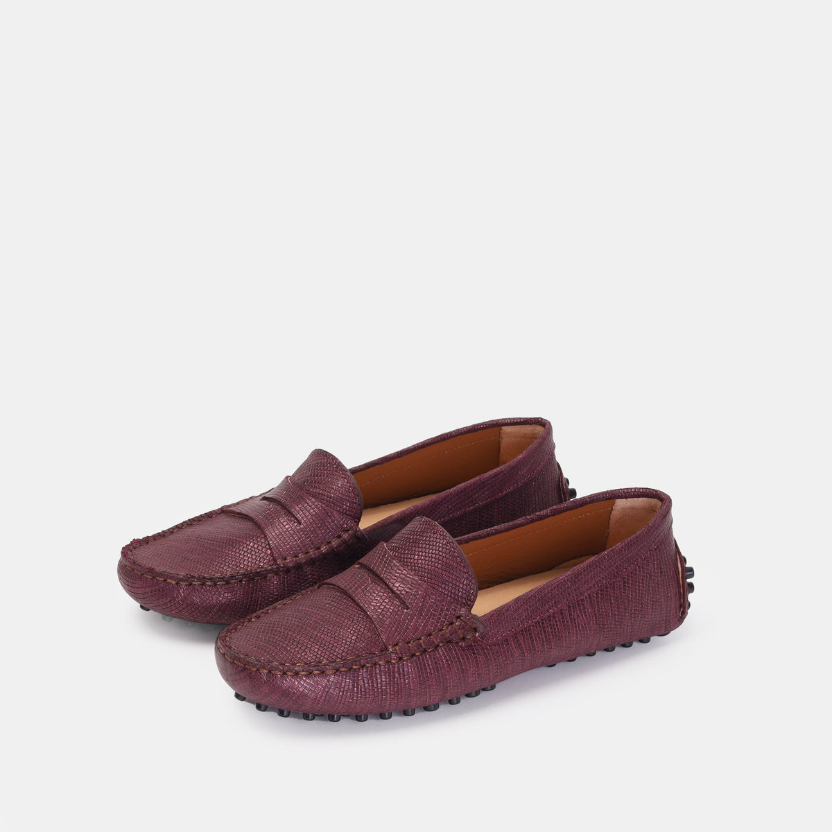 '305 Mocassin en cuir Violé
