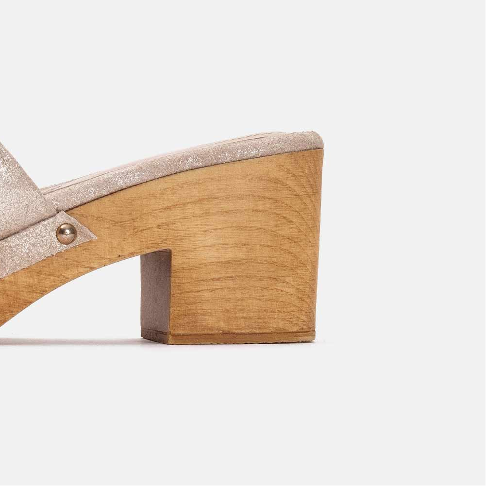 ''50 Gold Suede Sandal