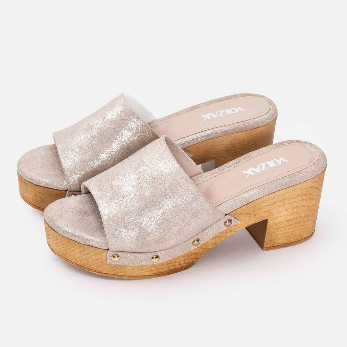 ''50 Gold Suede Sandal