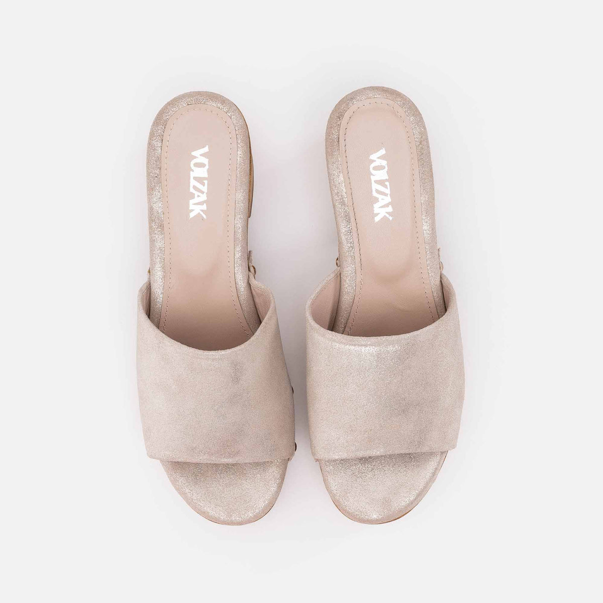 ''50 Gold Suede Sandal