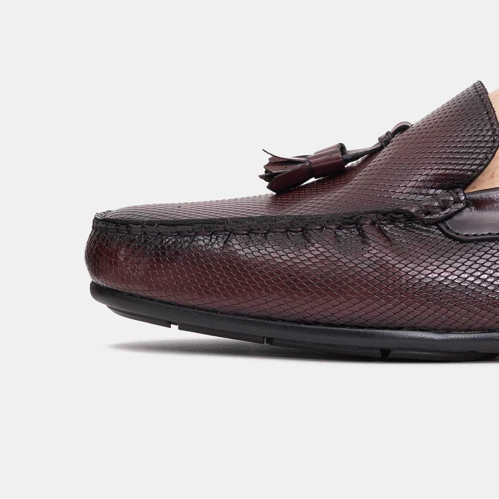 Volzak 5140 Bordeaux Demaskable Leather Moccasin