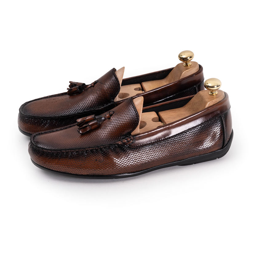 Volzak 5140 Brown Demaskable Leather Moccasin