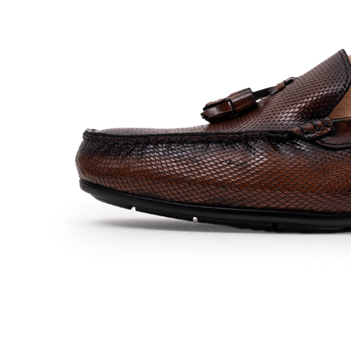 Volzak 5140 Brown Demaskable Leather Moccasin