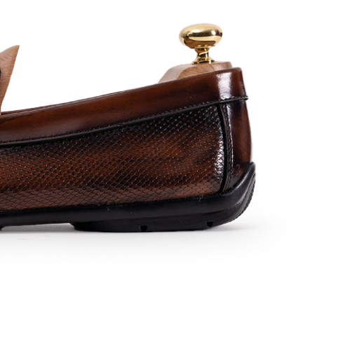 Volzak 5140 Brown Demaskable Leather Moccasin