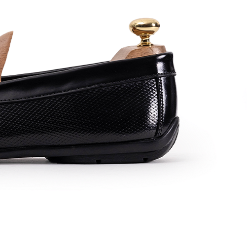 Volzak 5140 Black Demaskable Leather Moccasin