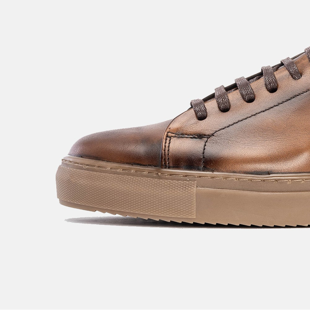 Volzak 5150 Vintage Brown Leather Sneakers