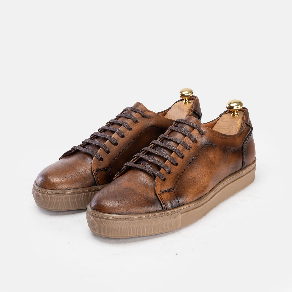Volzak 5150 Vintage Brown Leather Sneakers