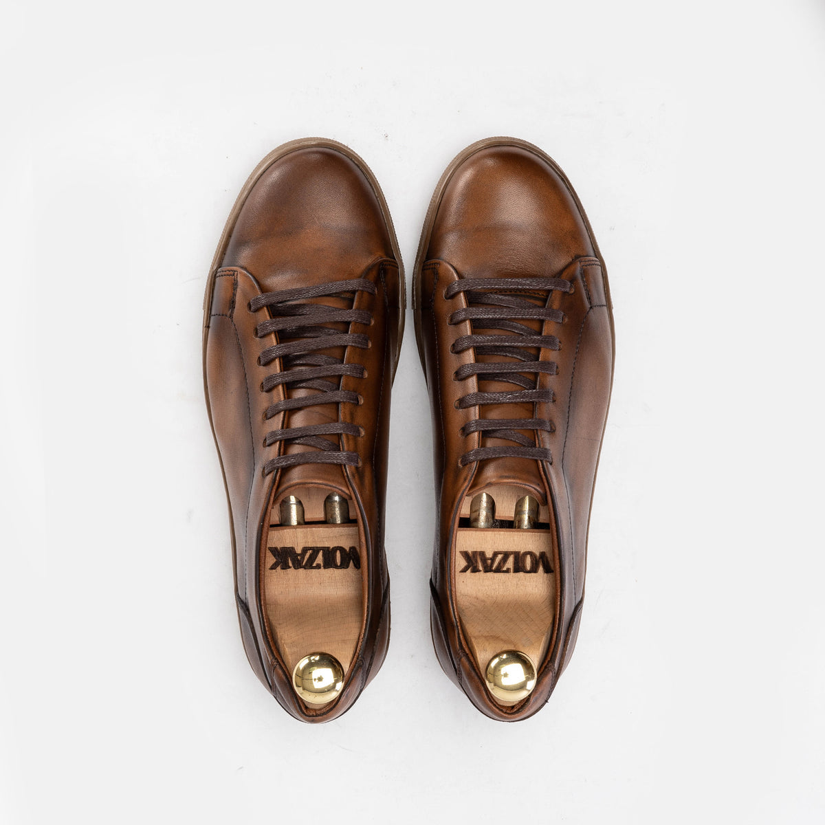 Volzak 5150 Vintage Brown Leather Sneakers