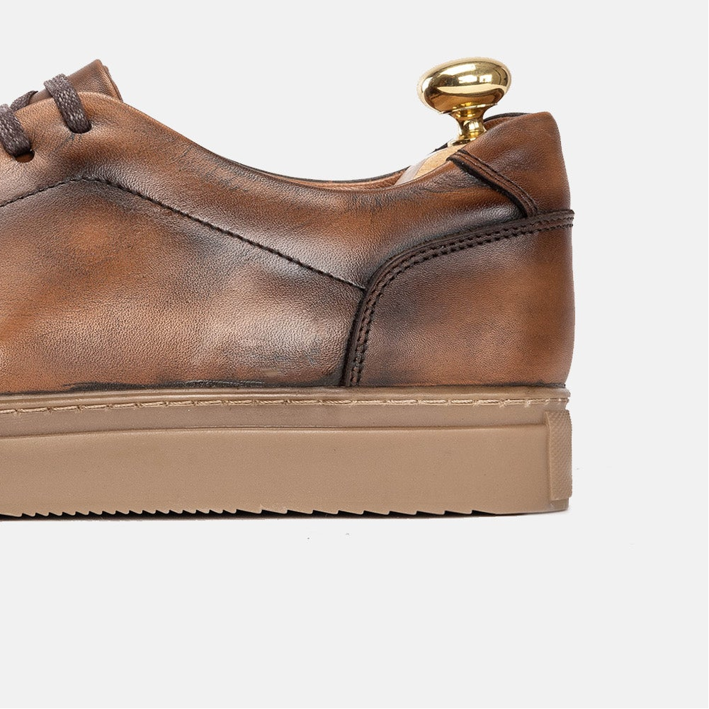Volzak 5150 Vintage Brown Leather Sneakers