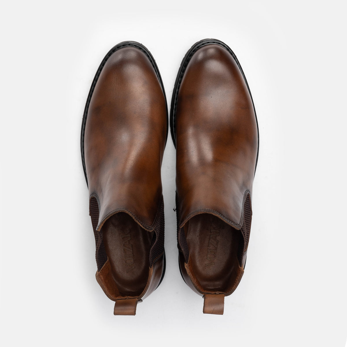 Volzak 5151 Bottine en cuir Marron Vintage