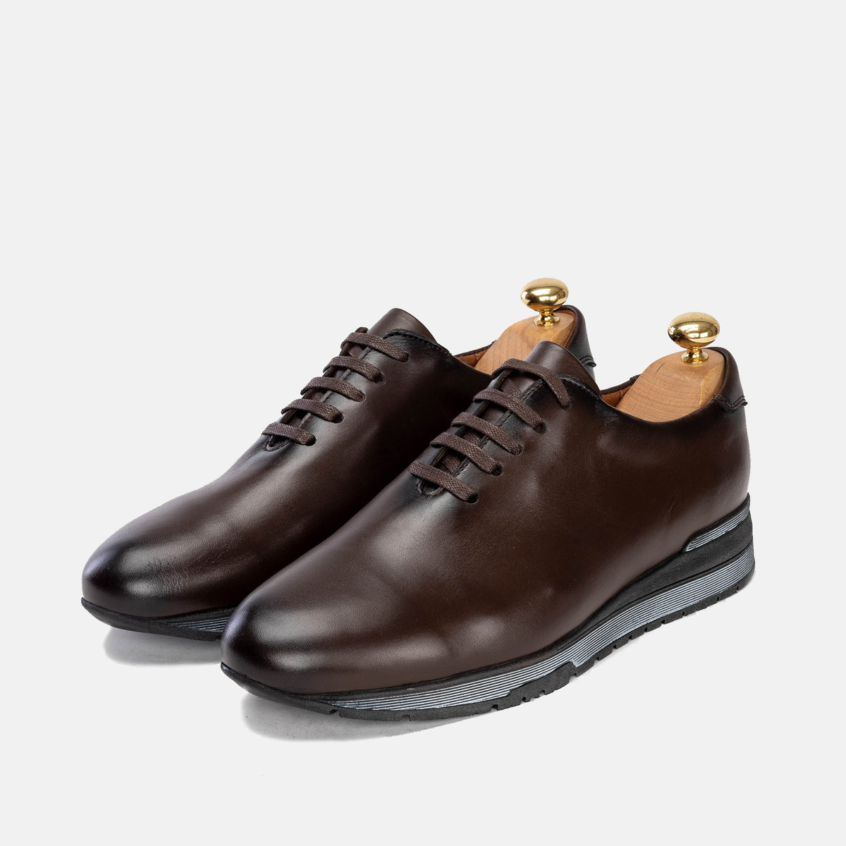 Volzak 5154 Brown Leather Sneakers