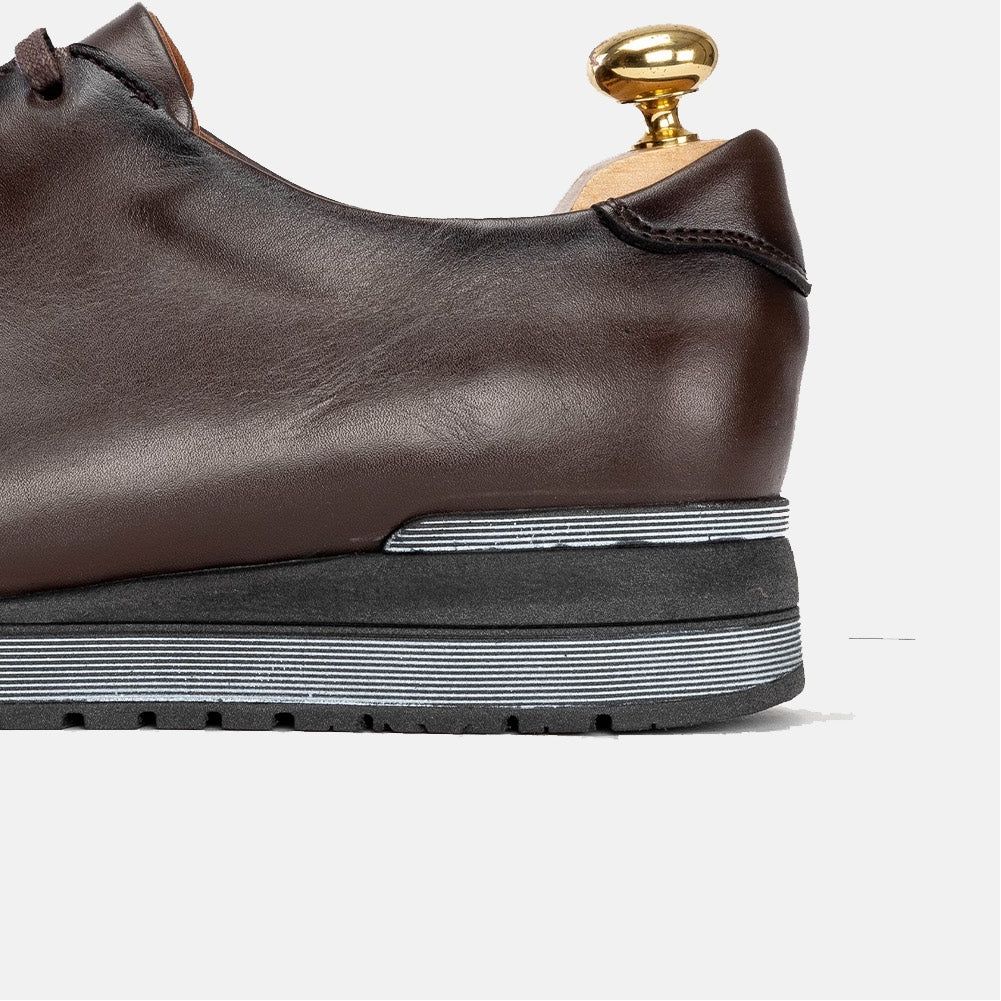 Volzak 5154 Brown Leather Sneakers