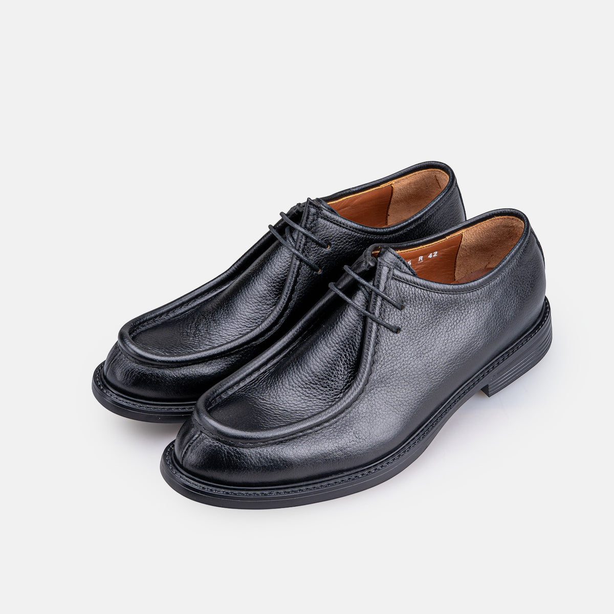 Volzak 5545 chaussure en cuir Noir Grainé