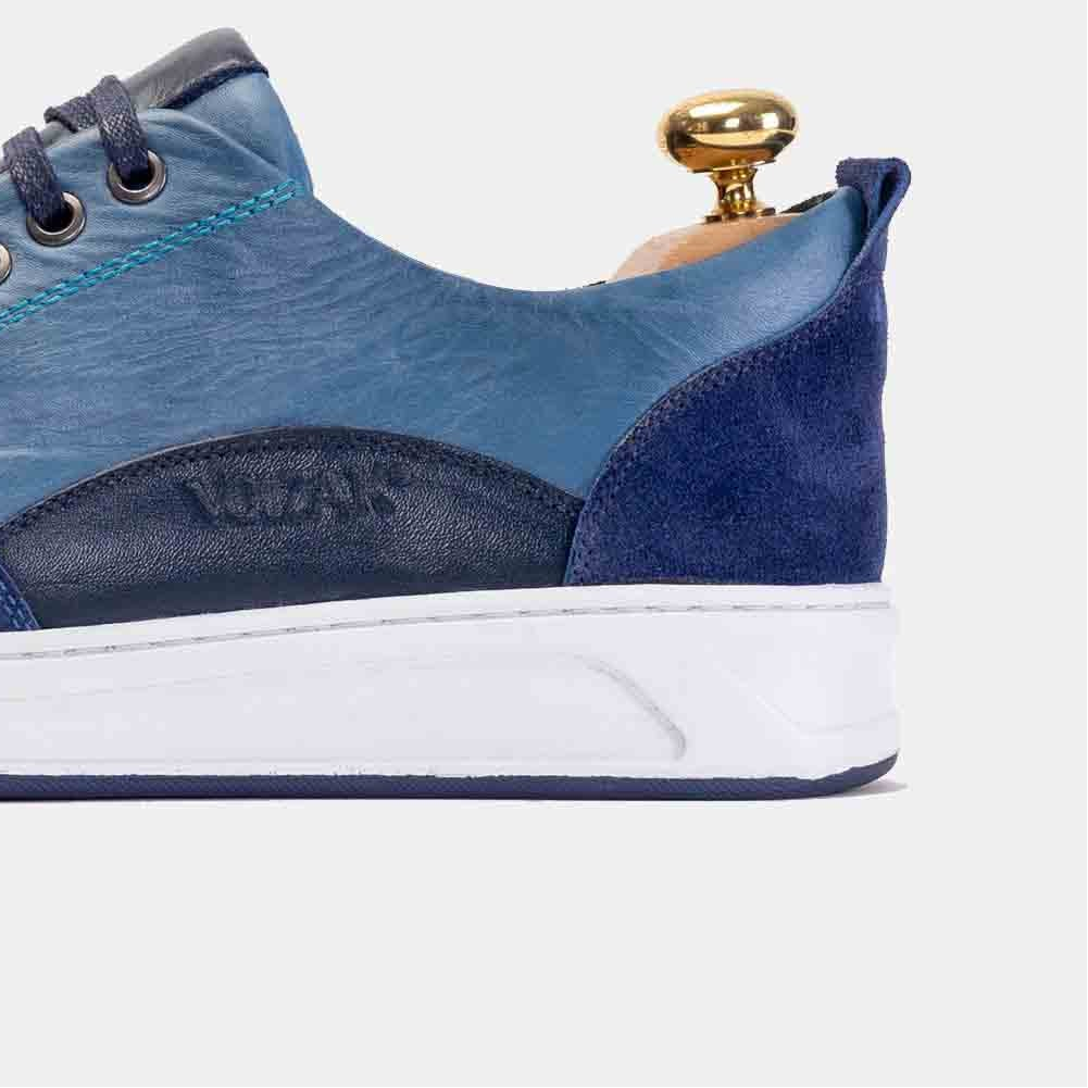 Volzak 6021 Basket en cuir Bleu ciel