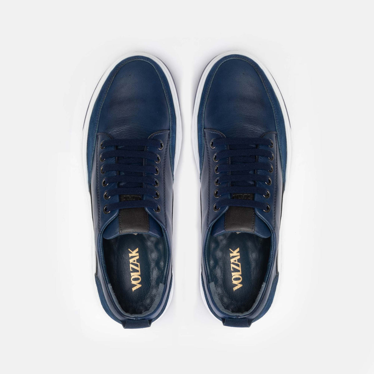 6021 Basket en cuir Bleu