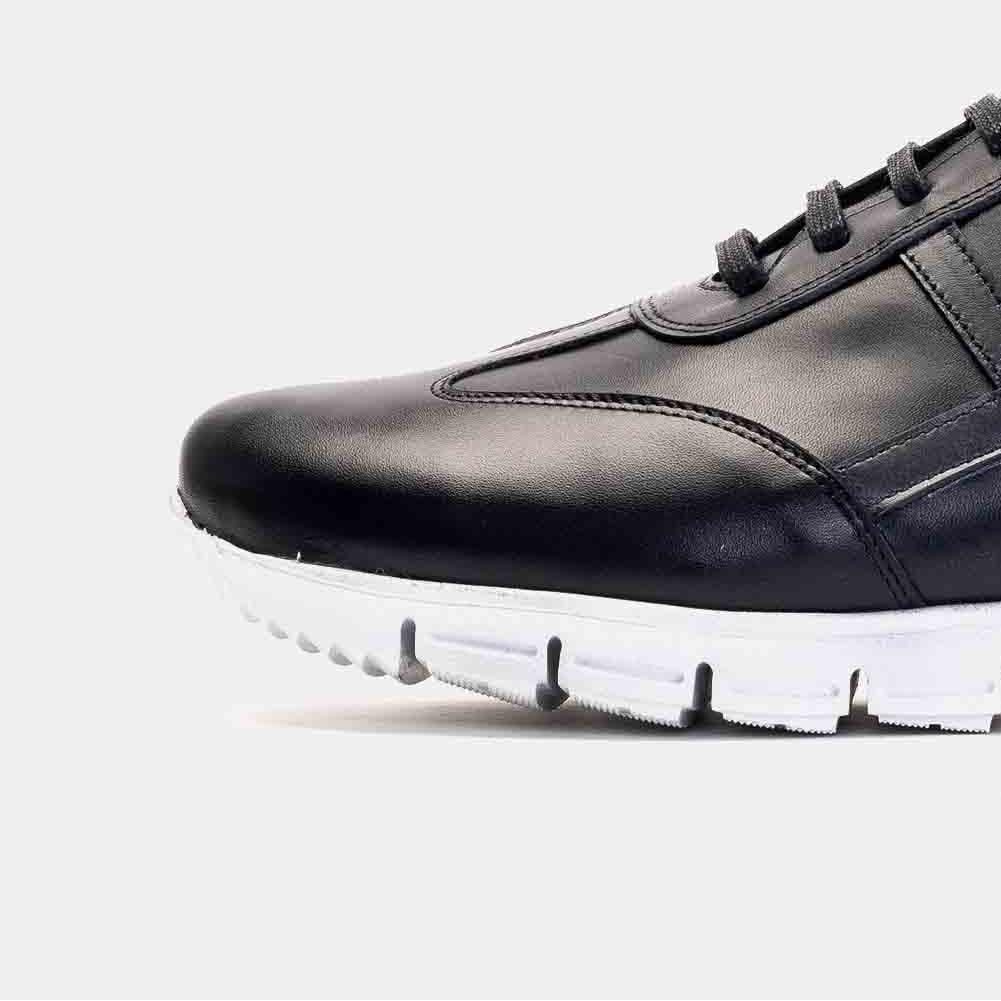Volzak 6107 Black Leather Sneakers