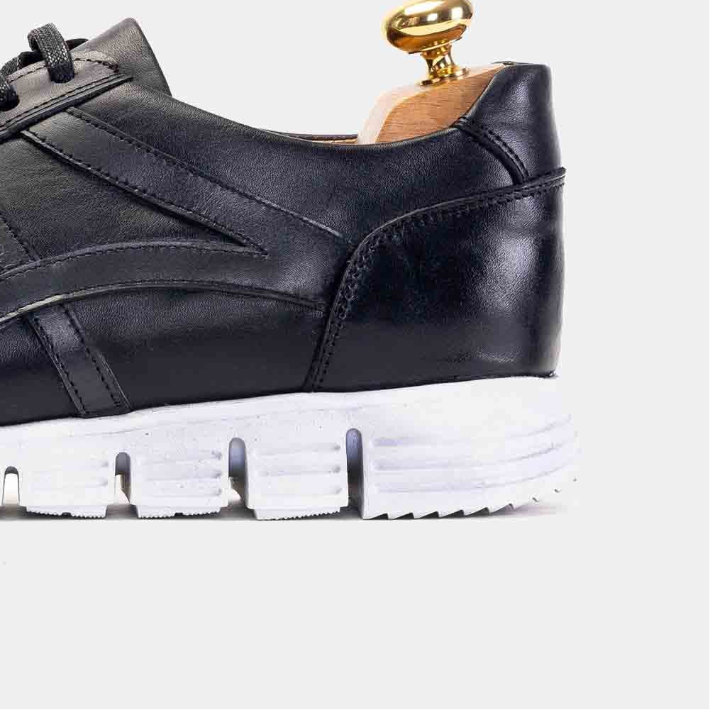 Volzak 6107 Black Leather Sneakers