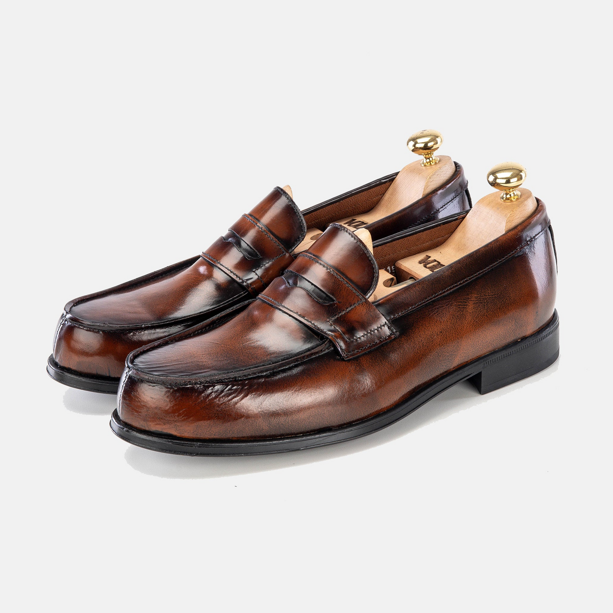 Volzak 5157 vintage brown removable leather loafer