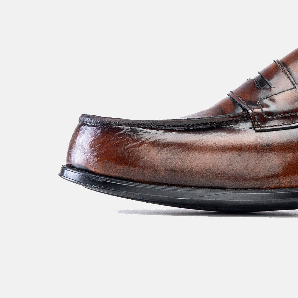 Volzak 5157 vintage brown removable leather loafer