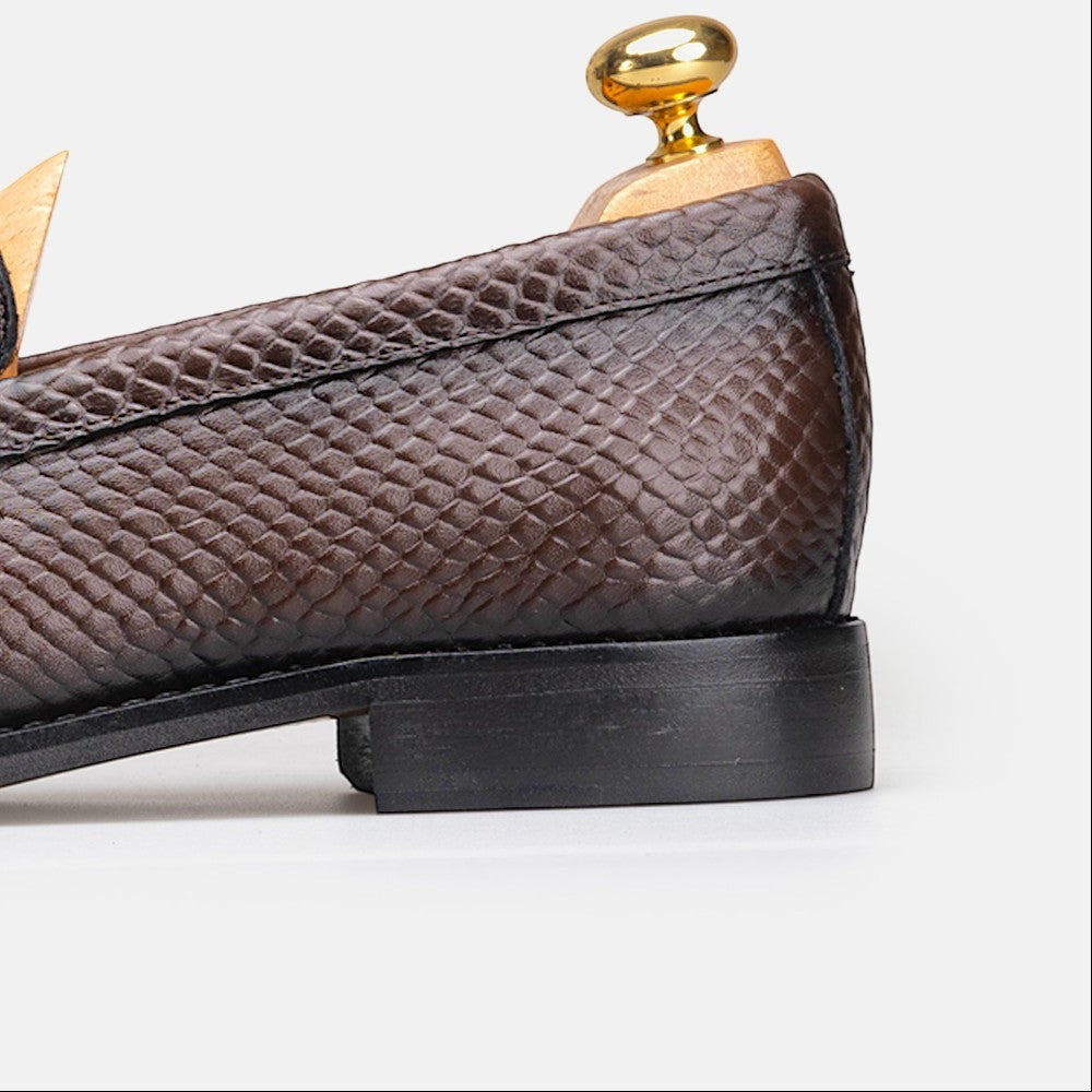 Volzak 5533 chaussure en cuir Marron Croco