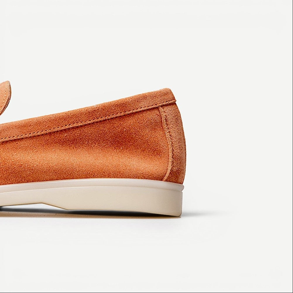 Volzak 32 mocassin en daim Rouge Corail