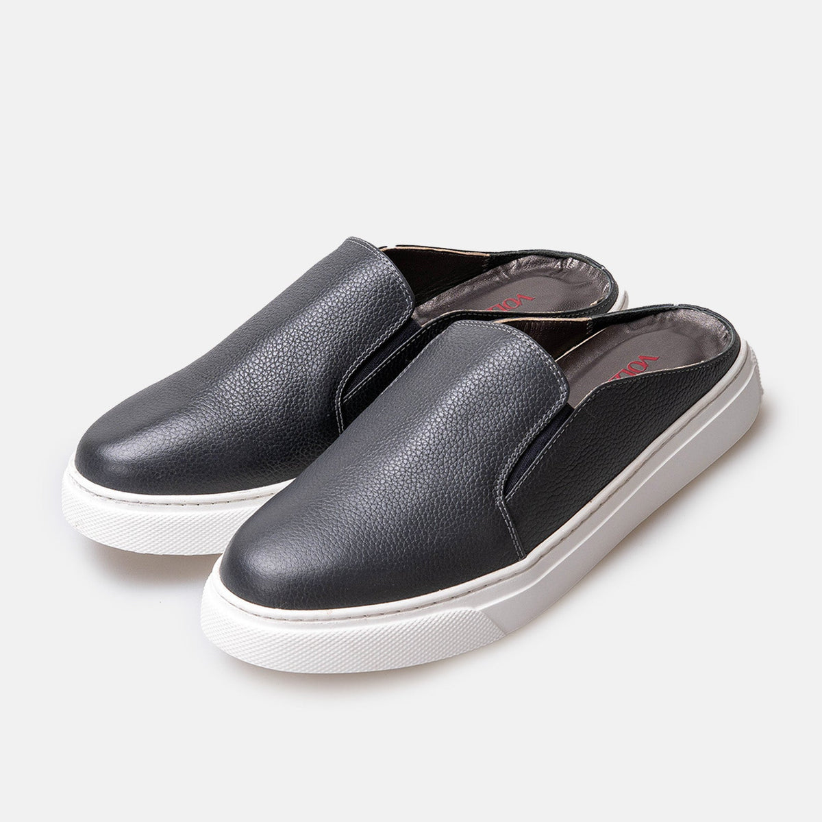 Volzak 301 Grey Leather Mule