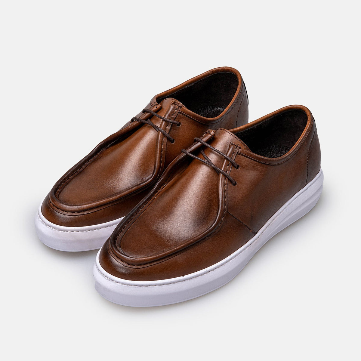 Volzak 5418 basket en cuir Marron Vintage