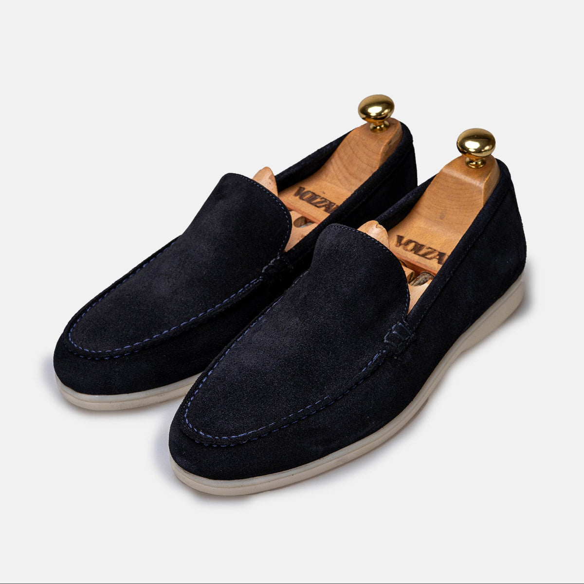 Volzak 3061 Suede Moccasin Blue