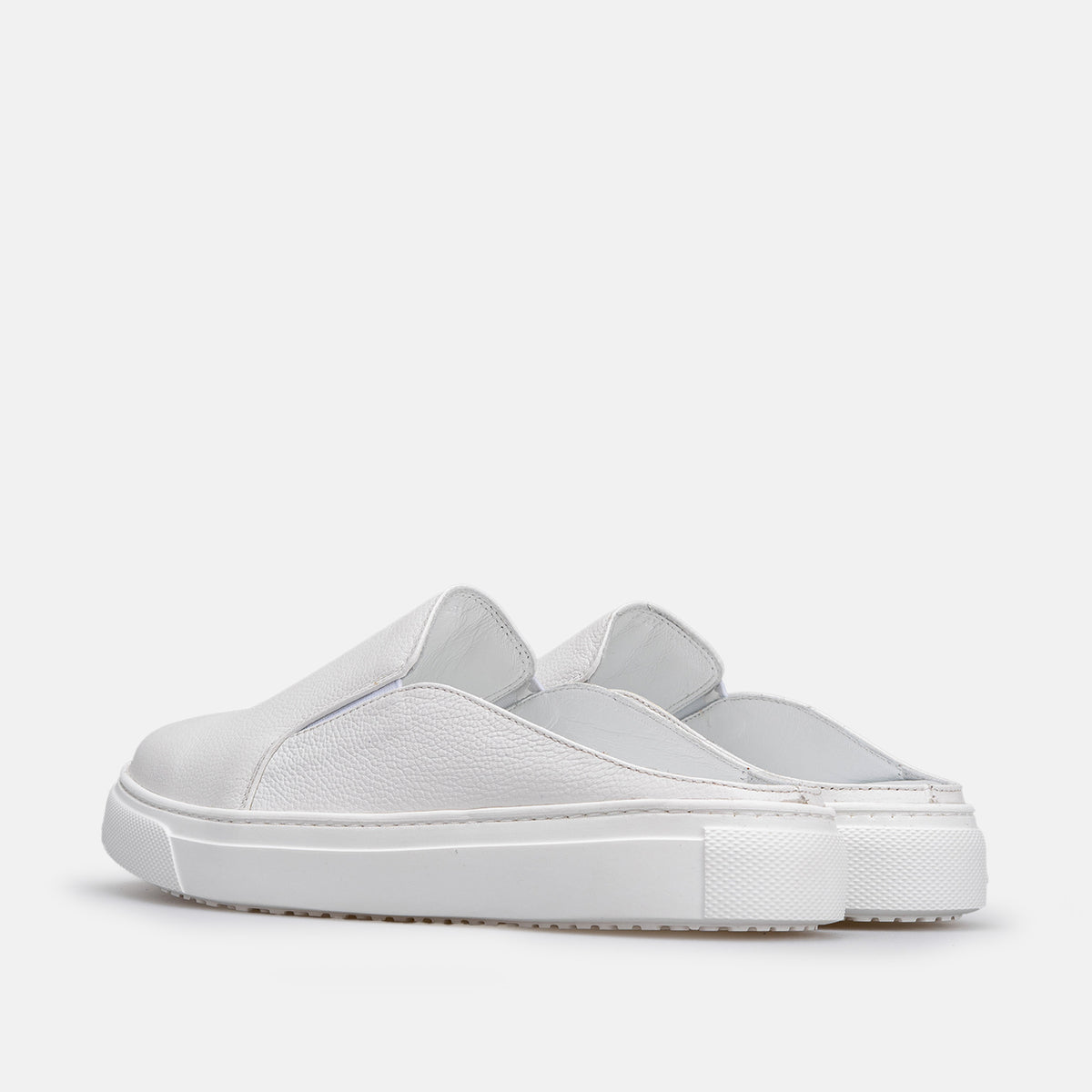 Volzak 301 Mule en cuir Blanc