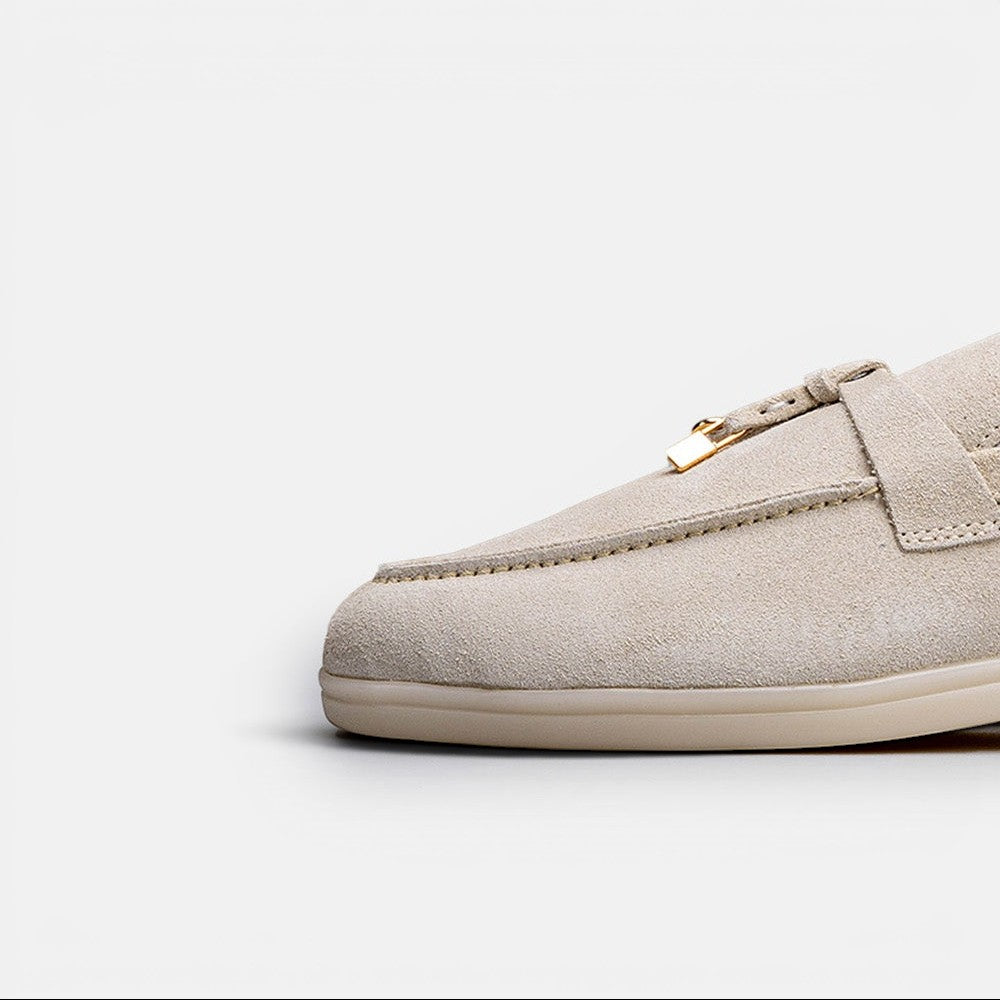 Volzak 32 mocassin en daim beige