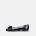 Volzak 077 Ballerine en cuir Noir Vernis