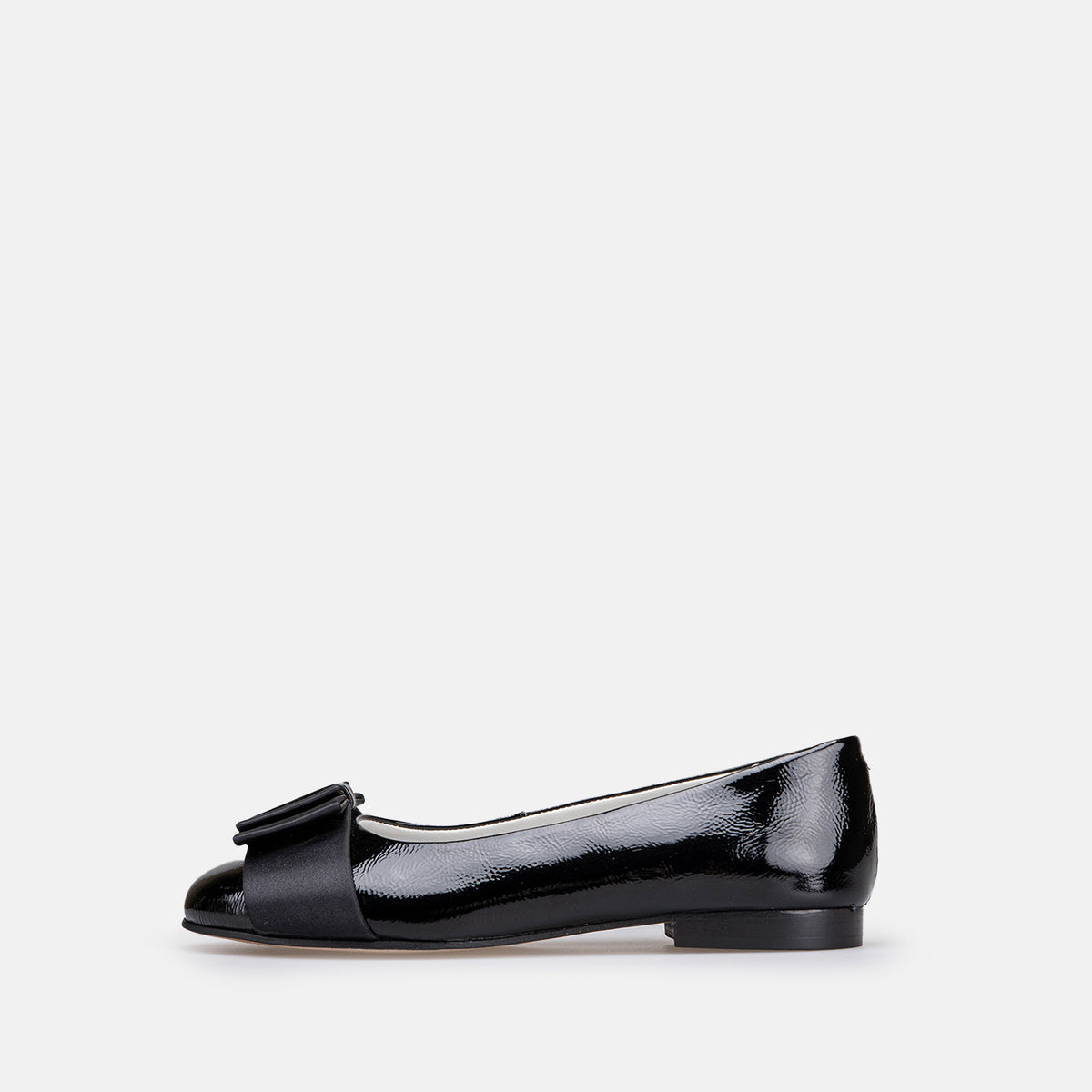 Volzak 077 Ballerine en cuir Noir Vernis