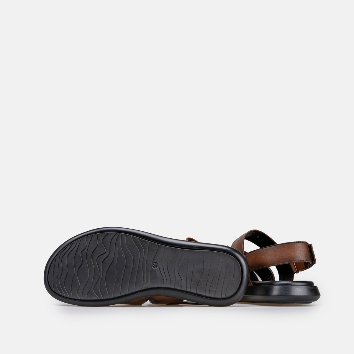 Volzak 5428 Sandale en cuir Marron Vintage