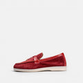 Volzak 32 s mocassin en daim Bordeaux