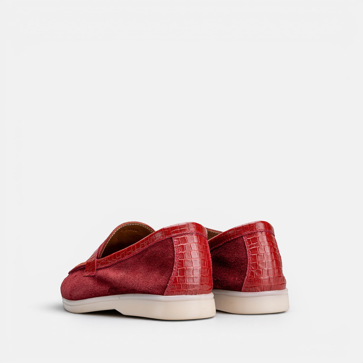 Volzak 32 s mocassin en daim Bordeaux