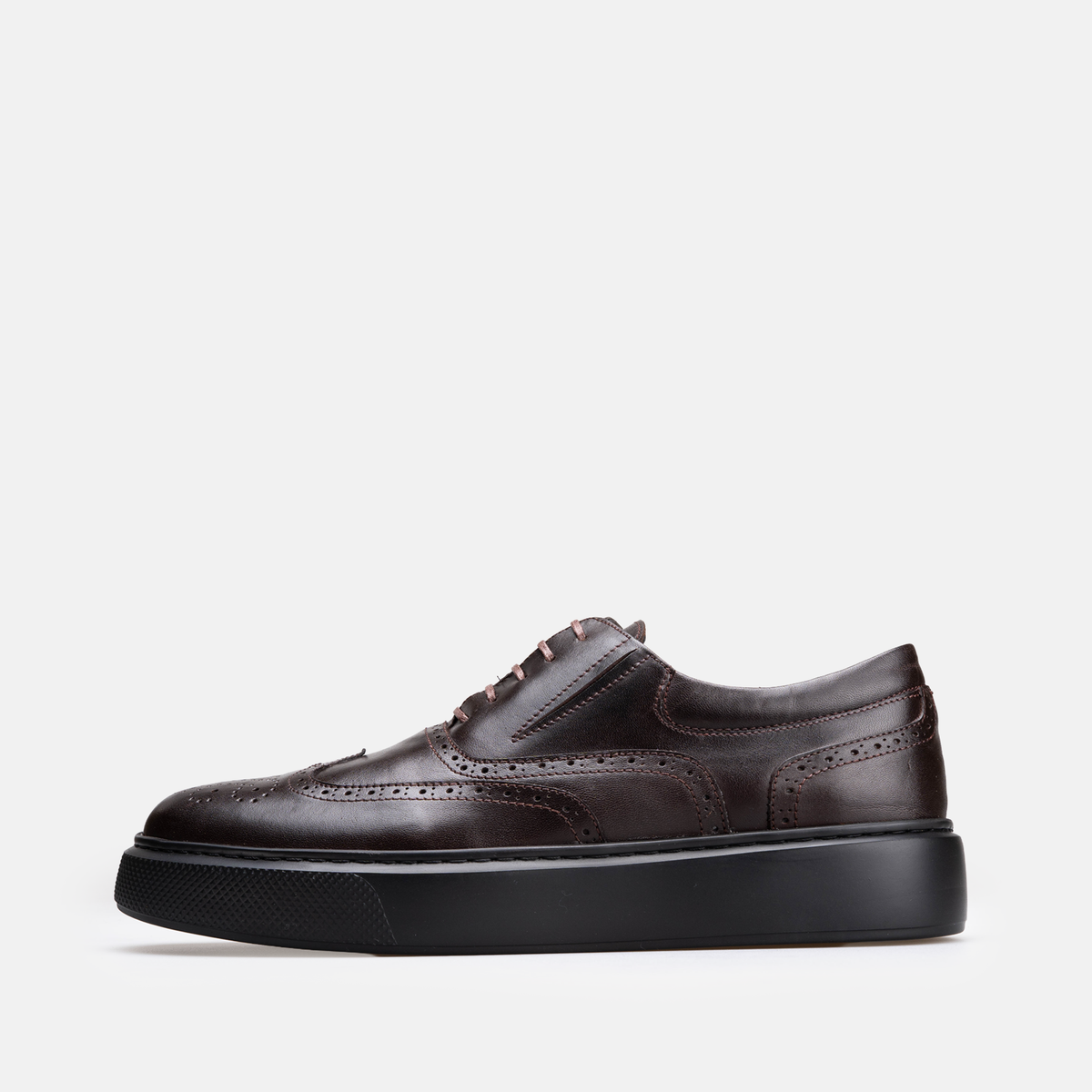Volzak 326 Basket en cuir Marron Foncé