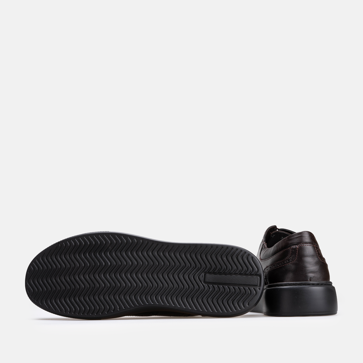 Volzak 326 Basket en cuir Marron Foncé